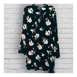 Blu Pepper black white floral dress tie front for everyday or special event